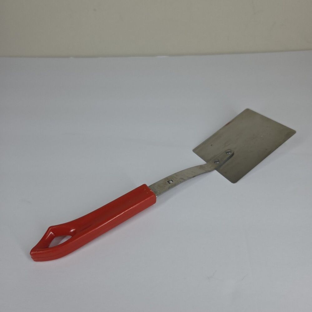 Vtg Quikut Red Stainless Steel Spatula Flipper Turner
